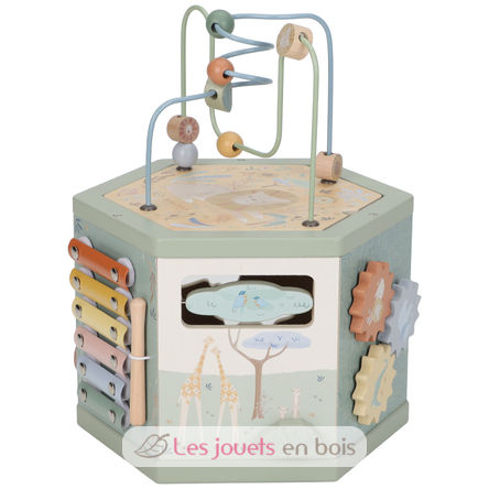 Cube d'activités hexagonal Safari Friends LD7431 Little Dutch 3