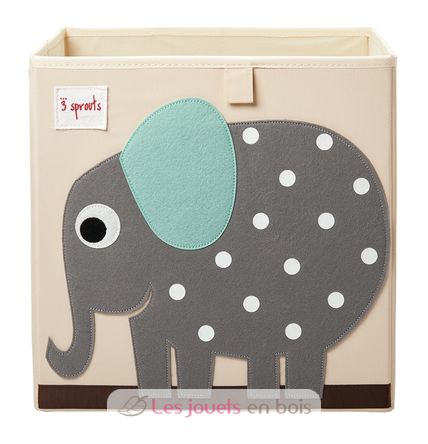 Cube de rangement Eléphant EFK-107-002-019 3 Sprouts 1