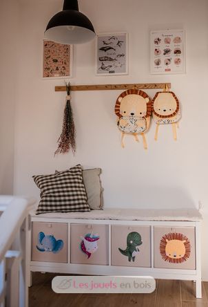 Boîte de rangement carrée Gnawy le paresseux SJ-MX1464 Sassi Junior 2