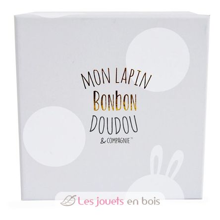 Chaussons Lapin Bonbon taupe 0-6 mois DC1310 Doudou et Compagnie 3