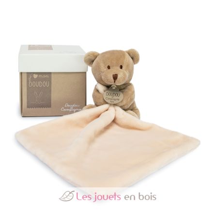 Doudou Ours Mouchoir boite Fleur DC302 Doudou et Compagnie 1