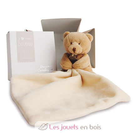 Doudou Ours Mouchoir boite Fleur DC302 Doudou et Compagnie 4