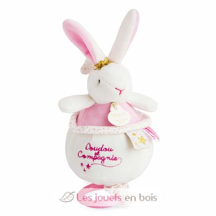 Boite à musique Lapin Fleurs DC3519 Doudou et Compagnie 1