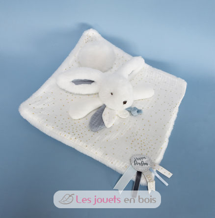 Happy Glossy Doudou Pompon Blanc DC3742 Doudou et Compagnie 2