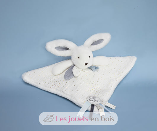 Happy Glossy Doudou Pompon Blanc DC3742 Doudou et Compagnie 3