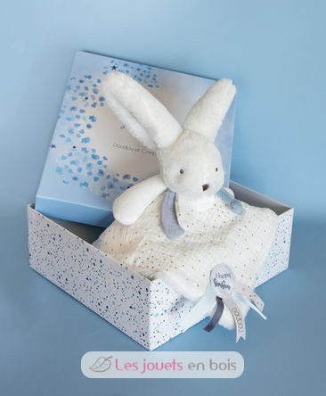 Happy Glossy Doudou Pompon Blanc DC3742 Doudou et Compagnie 4