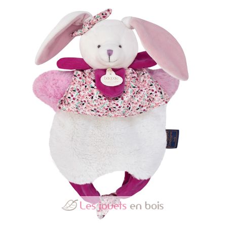 Chaussons Lapin Cerise 6-12 mois Rose/Blanc