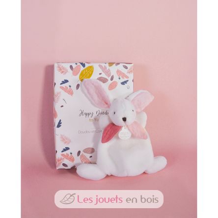 Happy Boho Mini Doudou Lapin rose 17 cm DC3882 Doudou et Compagnie 4
