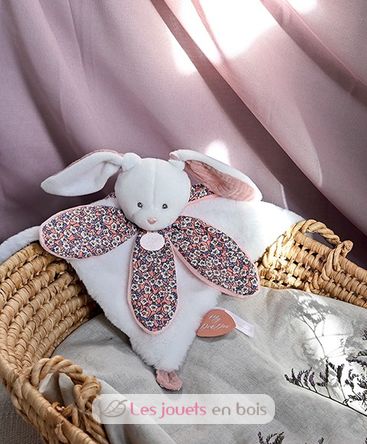 Coffret Doudou lapin pétales Collector rose - Doudou et compagnie