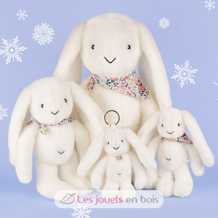 Peluche Lapin Fleurette blanc 35 cm DC4301 Doudou et Compagnie 8