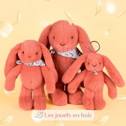 Peluche Lapin Fleurette terracotta 35 cm DC4303 Doudou et Compagnie 8