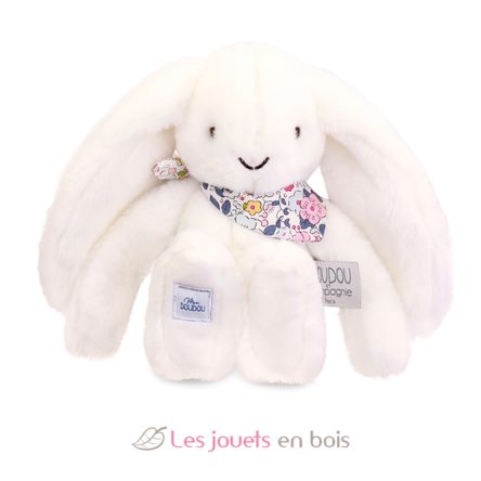 Peluche Lapin Fleurette blanc 25 cm DC4296 Doudou et Compagnie 1
