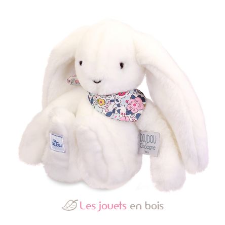 Peluche Lapin Fleurette blanc 25 cm DC4296 Doudou et Compagnie 2