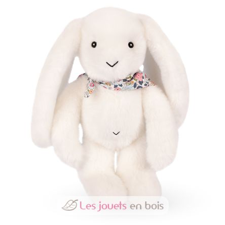 Peluche Lapin Fleurette blanc 25 cm DC4296 Doudou et Compagnie 3