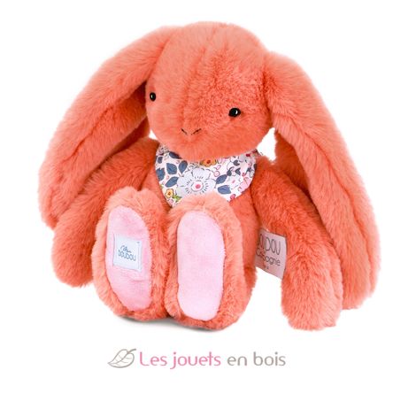 Peluche Lapin Fleurette terracotta 25 cm DC4298 Doudou et Compagnie 2