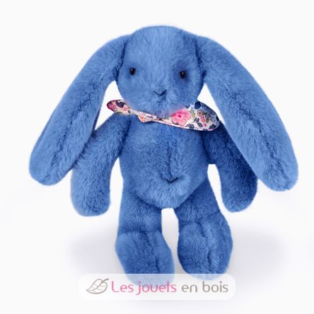 Peluche Lapin Fleurette bleu 25 cm DC4299 Doudou et Compagnie 4