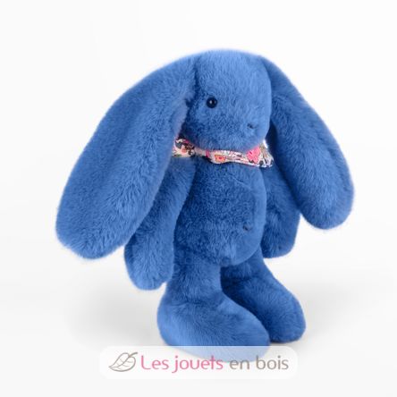 Peluche Lapin Fleurette bleu 25 cm DC4299 Doudou et Compagnie 5