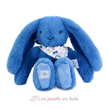Peluche Lapin Fleurette bleu 25 cm DC4299 Doudou et Compagnie 1