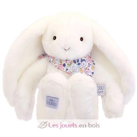 Peluche Lapin Fleurette blanc 35 cm DC4301 Doudou et Compagnie 2