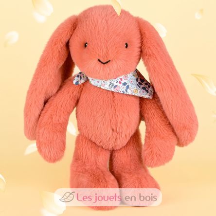 Peluche Lapin Fleurette terracotta 35 cm DC4303 Doudou et Compagnie 6