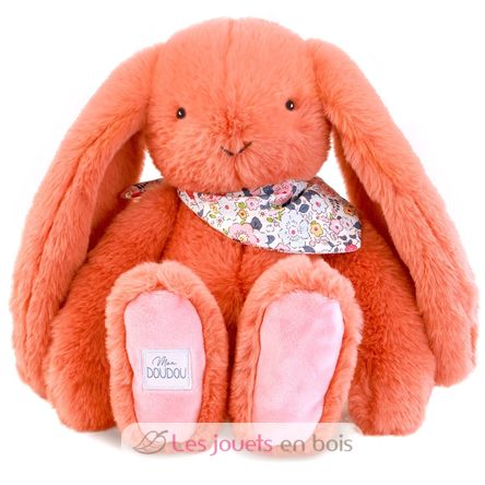 Peluche Lapin Fleurette terracotta 35 cm DC4303 Doudou et Compagnie 1