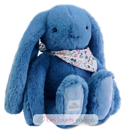 Peluche Lapin Fleurette bleu 35 cm DC4304 Doudou et Compagnie 3
