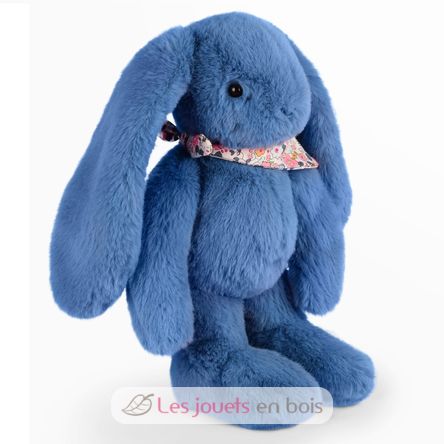 Peluche Lapin Fleurette bleu 35 cm DC4304 Doudou et Compagnie 5