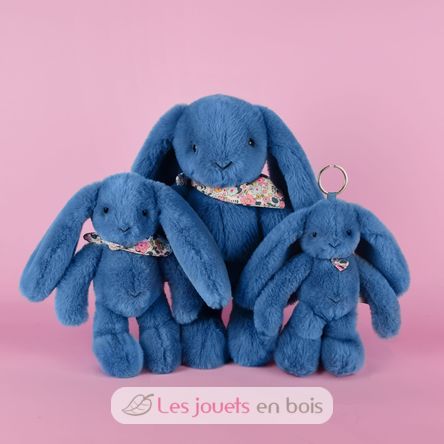 Peluche Lapin Fleurette bleu 35 cm DC4304 Doudou et Compagnie 10