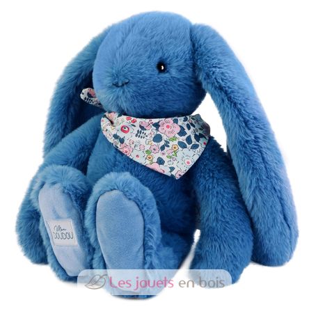 Peluche Lapin Fleurette bleu 35 cm DC4304 Doudou et Compagnie 2
