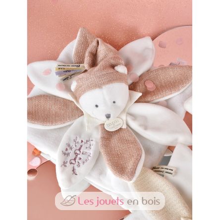 Doudou plat pétales Ours Rose 25 cm DC4332 Doudou et Compagnie 7