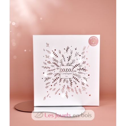 Doudou plat pétales Ours Rose 25 cm DC4332 Doudou et Compagnie 5
