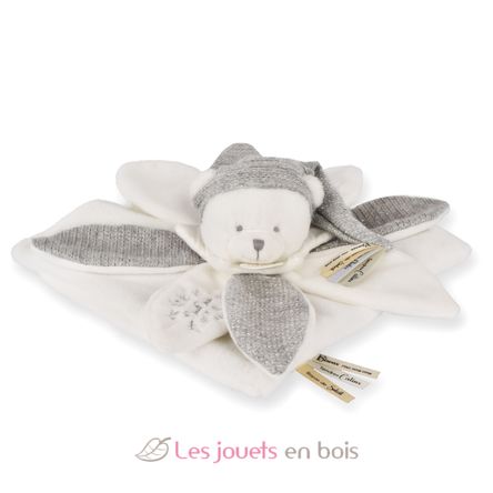 Doudou plat pétales Ours Gris 25 cm DC4337 Doudou et Compagnie 2