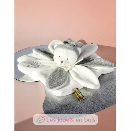 Doudou plat pétales Ours Gris 25 cm DC4337 Doudou et Compagnie 4