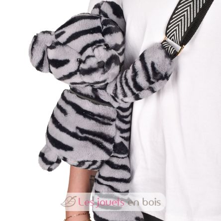 Sac bandoulière ours zébré en peluche DC4565 Doudou et Compagnie 4