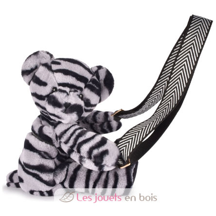 Sac bandoulière ours zébré en peluche DC4565 Doudou et Compagnie 1