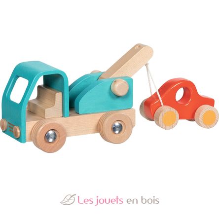 Dépanneuse en bois bleue GK55837 Goki 6