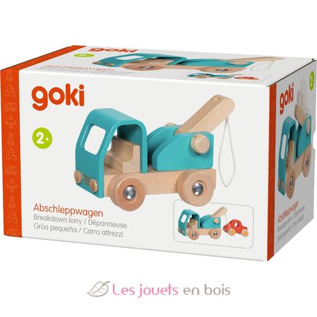 Dépanneuse en bois bleue GK55837 Goki 7