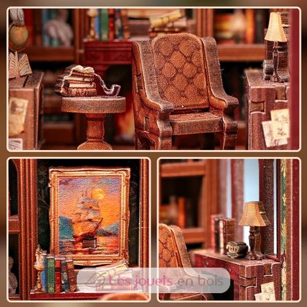 Mini Book Nook Le salon du gentleman CT101 Cartartem 4