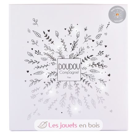 Doudou plat pétales Ours Blanc 25 cm DC4342 Doudou et Compagnie 4