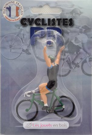Figurine cycliste D Vainqueur Maillot noir vintage FR-DV4 Fonderie Roger 1