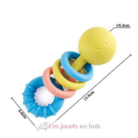 Anneau de dentition et anneaux à cliquetis E0024 Hape Toys 4