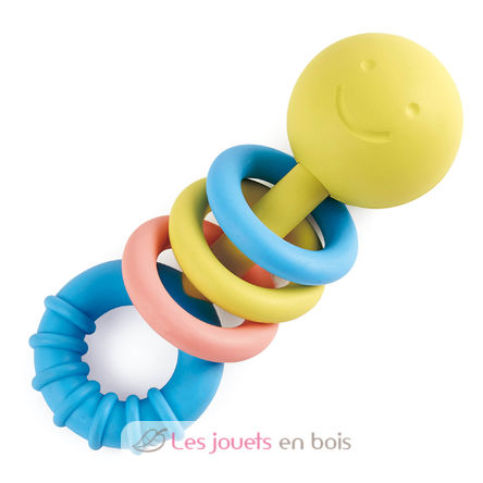 Anneau de dentition et anneaux à cliquetis E0024 Hape Toys 1