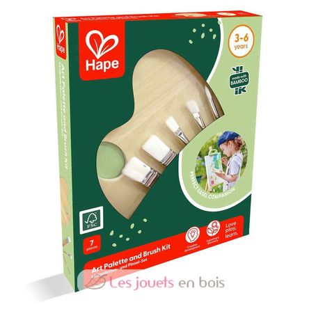 Palette de peinture et ses pinceaux HA-E2013 Hape Toys 3