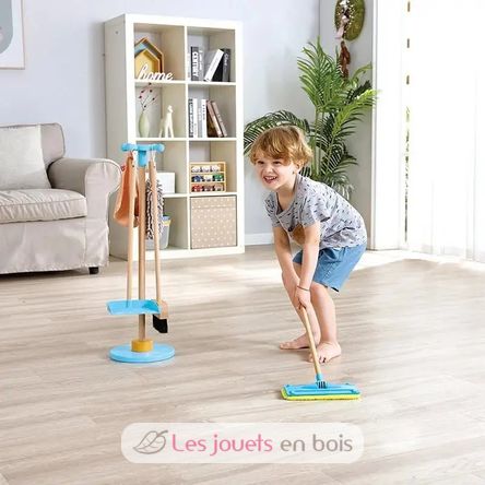 Support pour balais et set de nettoyage HA-E3055 Hape Toys 2