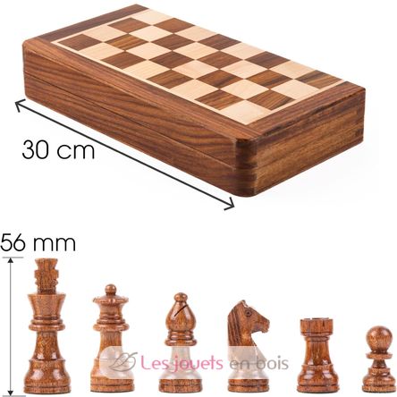 Echiquier pliant 30 cm Roi 56 mm WJ-ECBM12S Wilson Jeux 2