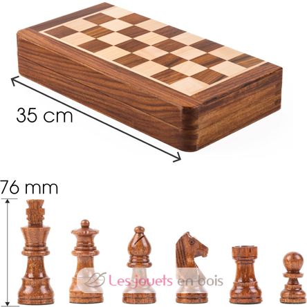 Echiquier pliant 35 cm Roi 76 mm WJ-ECBM14S Wilson Jeux 2
