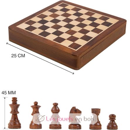 Echiquier à tiroir 25 cm Roi 45 mm WJ-ESBM10S Wilson Jeux 2