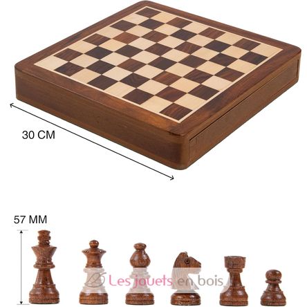 Echiquier à tiroir 30 cm Roi 57 mm WJ-ESBM12S Wilson Jeux 2