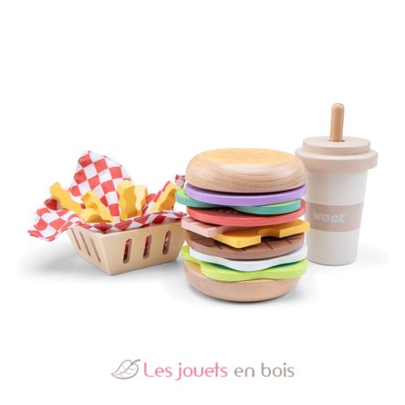Ensemble de Fast Food en bois NCT10617 New Classic Toys 3
