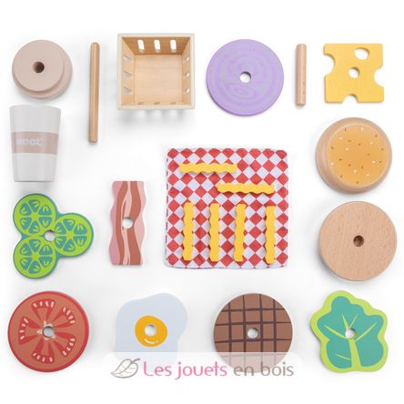 Ensemble de Fast Food en bois NCT10617 New Classic Toys 4